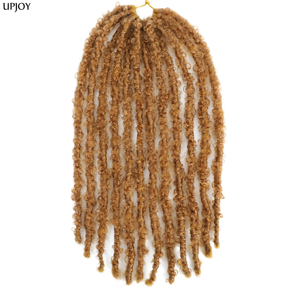 Butterfly Locs Crochet Hair 12 inch Handmade Butterfly Soft Locs Crochet Hair Extensions Synthetic Braiding Hair 12Strands/pack Badiee Stylez