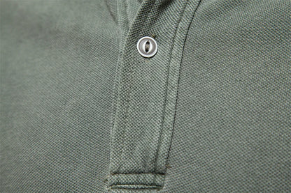 2025 Men's Slim Fit Cotton Polo Shirt - Stylish Lapel Design for Casual & Business Golf Wear