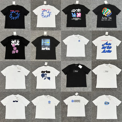 ARTE T-shirts Men Women Couples Streetwear High Quality Print Round Neck Short Sleeve Arte Top Tee One Day Shipped Out
