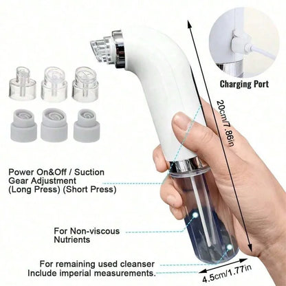 Face Beauty Pore Vacuum Facial Cleaner, Blackhead Remover, USB Charging Water Circulation Facial Cleaning Tool