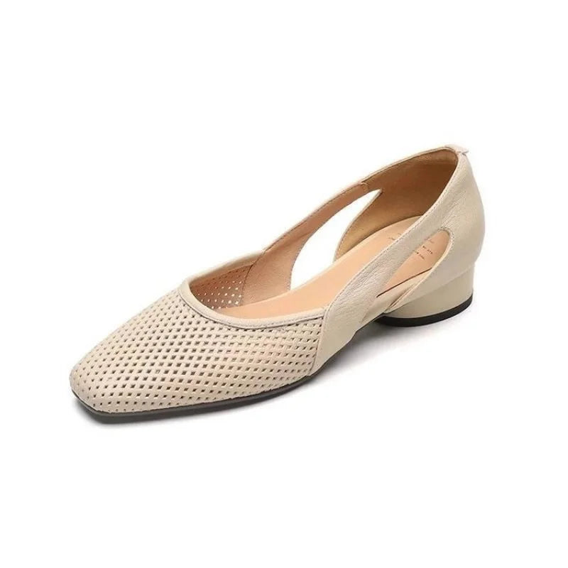 2025 Women's Breathable Knit Slip-On Flats Openwork Mesh Pointed Toe Shoes Lightweight Casual Slippers for Southeast Asia
