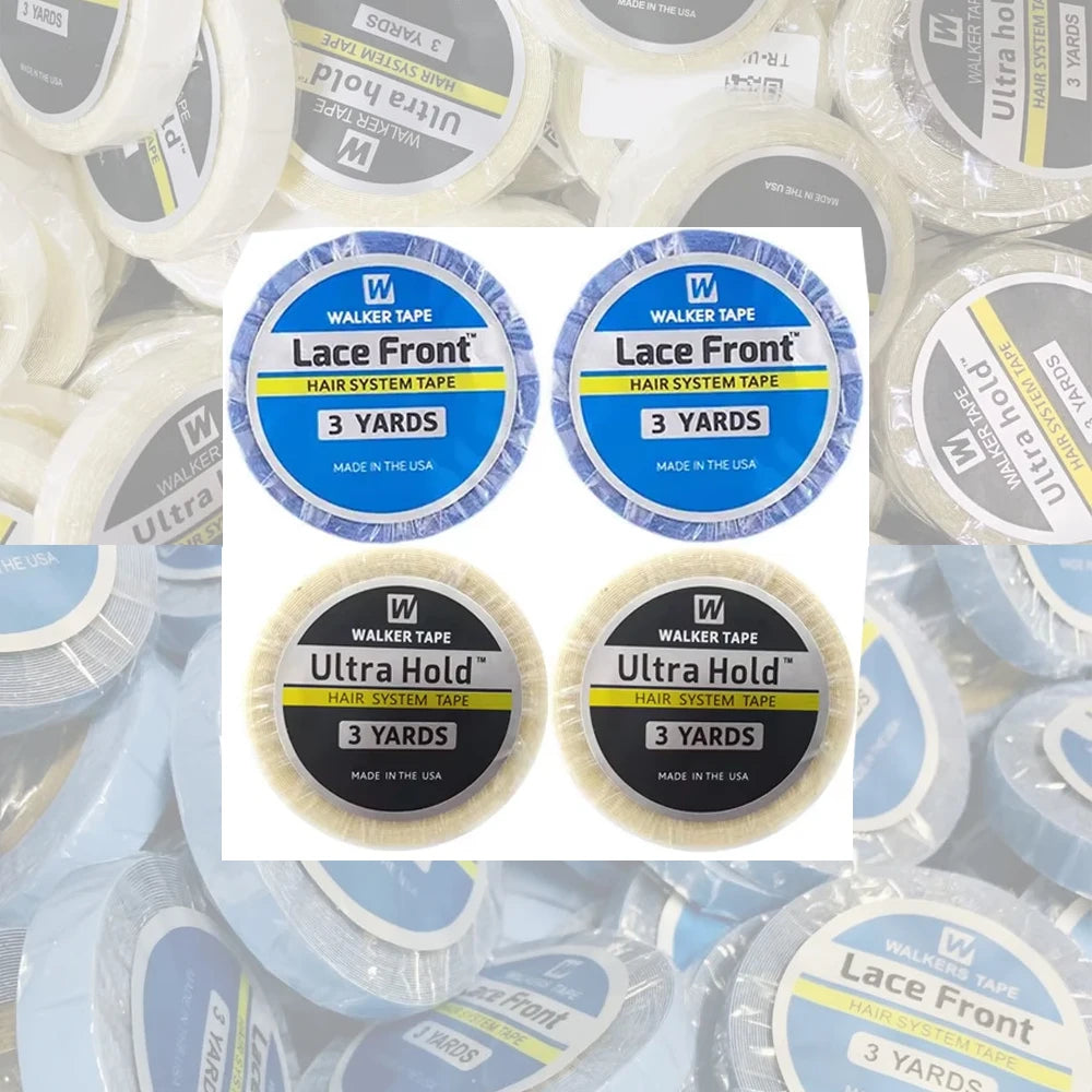 Wholesale 5/10PCS 3YARDS 0.8cm WALKERS TAPE Lace Front Hair SystemTape Extension Ultra Hold Walker Tape double wig adhesive