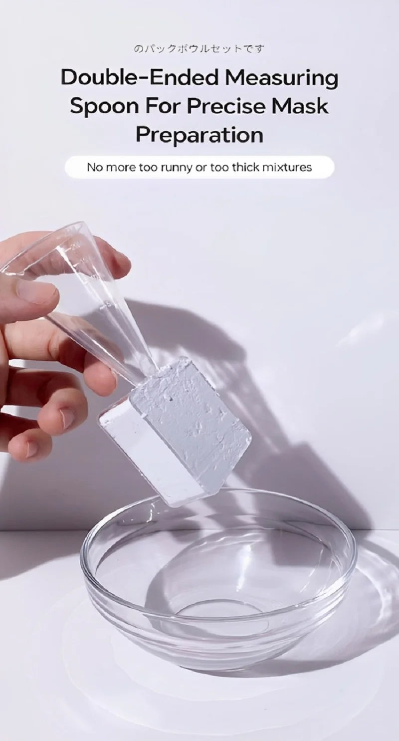 Skin Care DIY Mask Set Clear Rod Mud Mixing Bowl Spoon Set Soft Applicator Brushes for Face Deep Cleaning Portable Beauty Tools