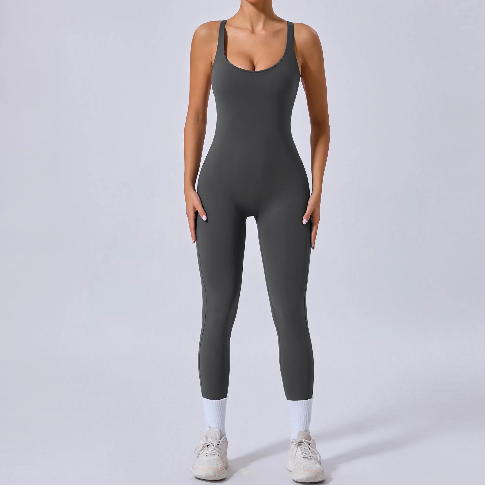 Rompers Yoga Sets Solid Black Hollow Out Bandage Backless Cross Jumpsuit for Women Fitness One-piece Gym Clothing Tracksuit