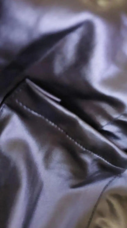 Elegant Women's Shoulder Strap Jumpsuit Square Neck Sleeveless Pu Leather Buckle Zipper Suspender Sexy Tight Fitting Jumpsuit Badiee Stylez