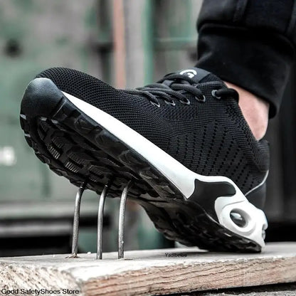 Steel Toe Safety Shoes Men Women Security Protection Work Shoes Lightweight Safety Boots Air Cushion Indestructible Shoes - Badiee Stylez
