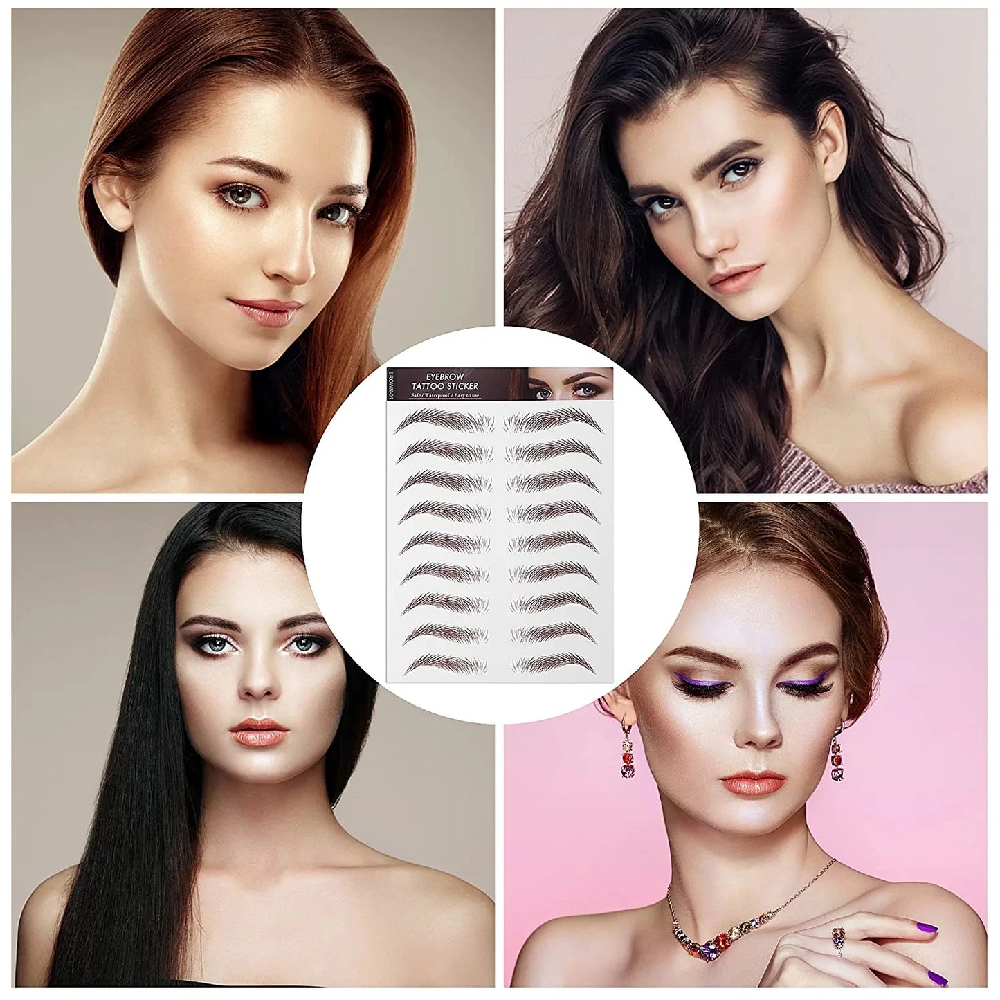 4D Hair-Like Eyebrow Stickers Waterproof Eyebrow Tattoo Water Transfer Eye Brow Enhancer Long Lasting Korean Cosmetics