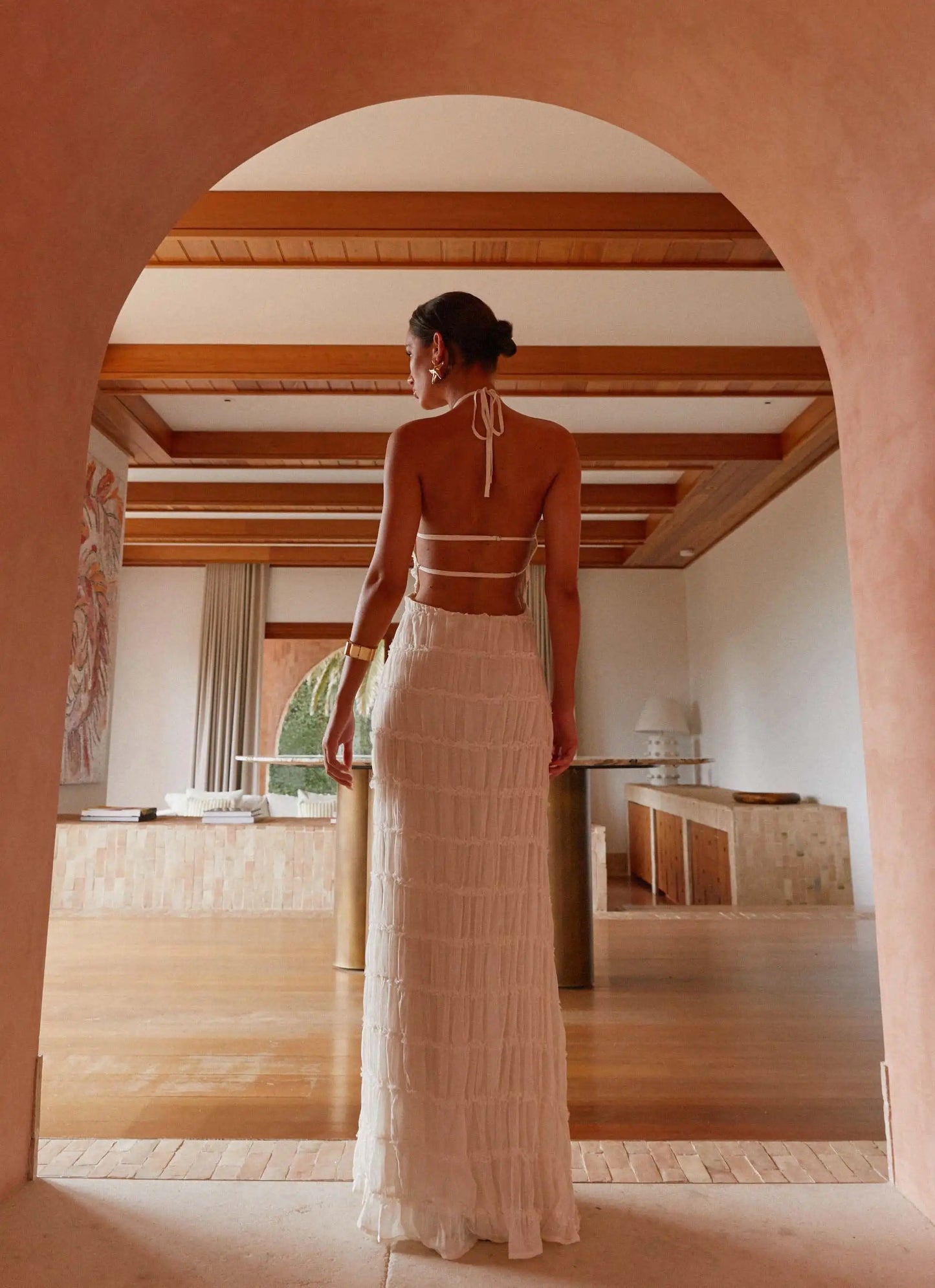 Women Cocktail Party Dress Ruched Long Dress Sleeveless Skinny Cocktail Bodycon Dress Clubwear Female Maxi Backless Dress