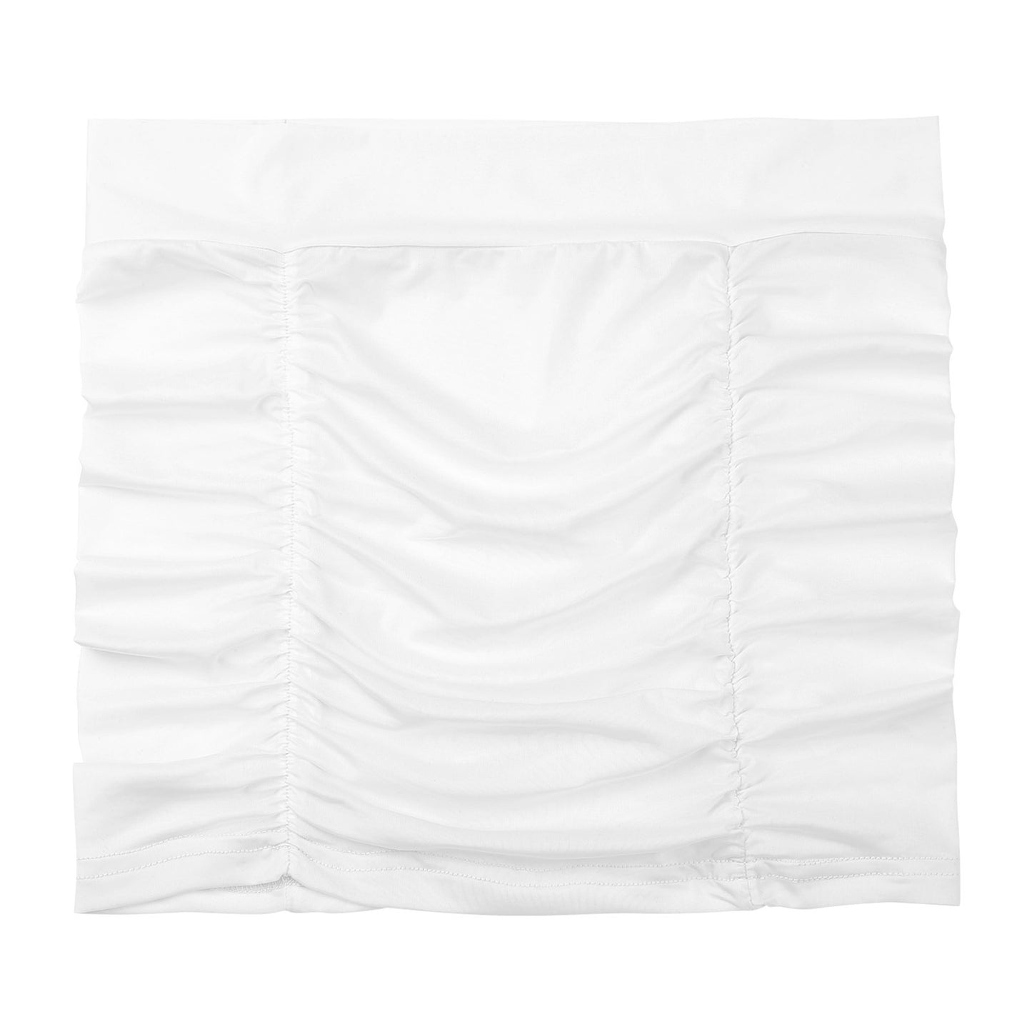 Womens Sexy Bodycon Mini Skirt Ruched Elastic Bands Semi-Sheer Skirt Hip Wrap Lingerie Nightwear Pencil Pole Skirt for Nightclub