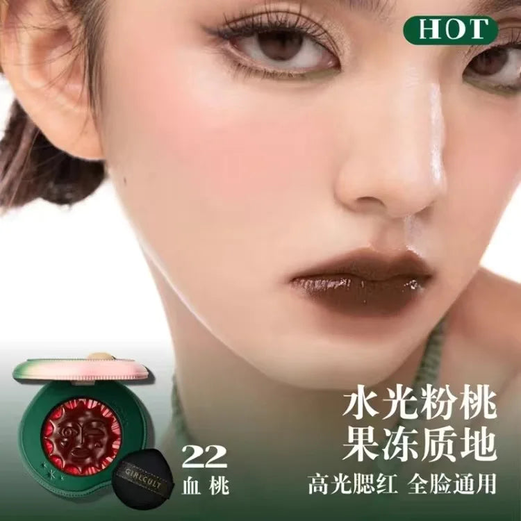 Girlcult Emotional Blush Highlighter Matte Fine Shimmer Blusher Face Cute Makeup Korean Cheek Pressed Powder 22