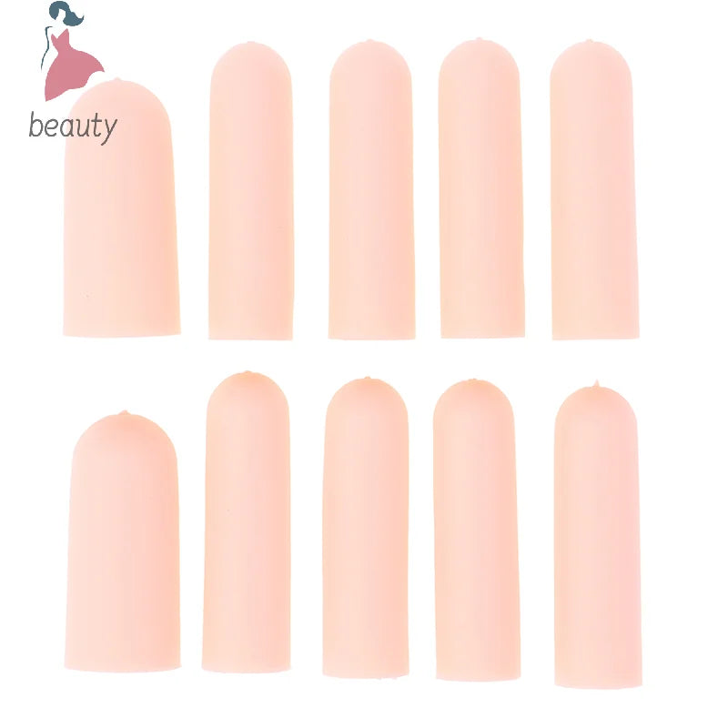 10 Pcs Silicone Finger Cot Gel Finger Protector Fingers Brace Support Gloves For Feneral toe / finger protection