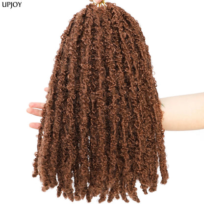 Butterfly Locs Crochet Hair 12 inch Handmade Butterfly Soft Locs Crochet Hair Extensions Synthetic Braiding Hair 12Strands/pack Badiee Stylez