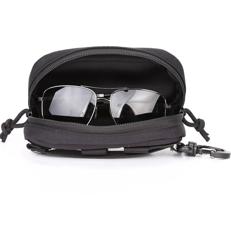 Outdoor Hunting Sunglasses Case Molle Durable Goggles Tactical Bag Sunglasses Storage Case Nylon Hard Glasses