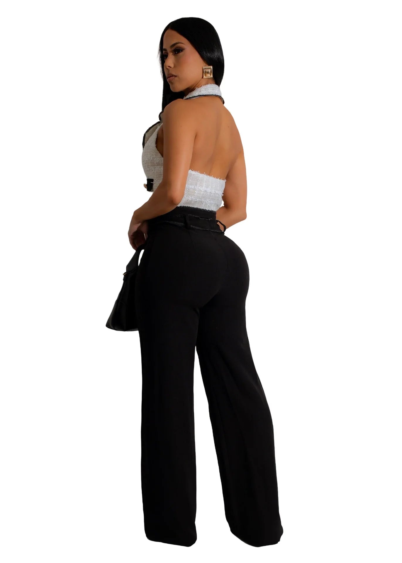 Elegent Office Lady Jumpsuits for Women Full Length Summer V Neck Sleeveless Blazer Jumpsuit High Waist Sexy Backless Jumpsuit Badiee Stylez