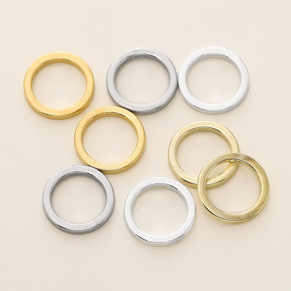 10/20Pcs/Pack 14K/18K Gold Color Plated Close Jump Rings Split Rings Connector for Jewelry Necklace Making Accessories