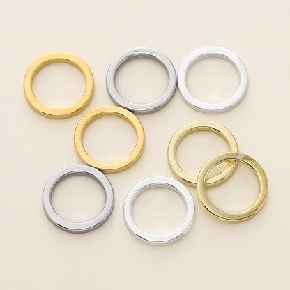 10/20Pcs/Pack 14K/18K Gold Color Plated Close Jump Rings Split Rings Connector for Jewelry Necklace Making Accessories