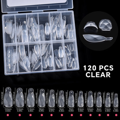 120Pcs Nail Forms For UV Gel Quick Building Extension Top Molds Dual Forms Acrylic Nail Art Tips Nails Accessories Tools 23 CHINA
