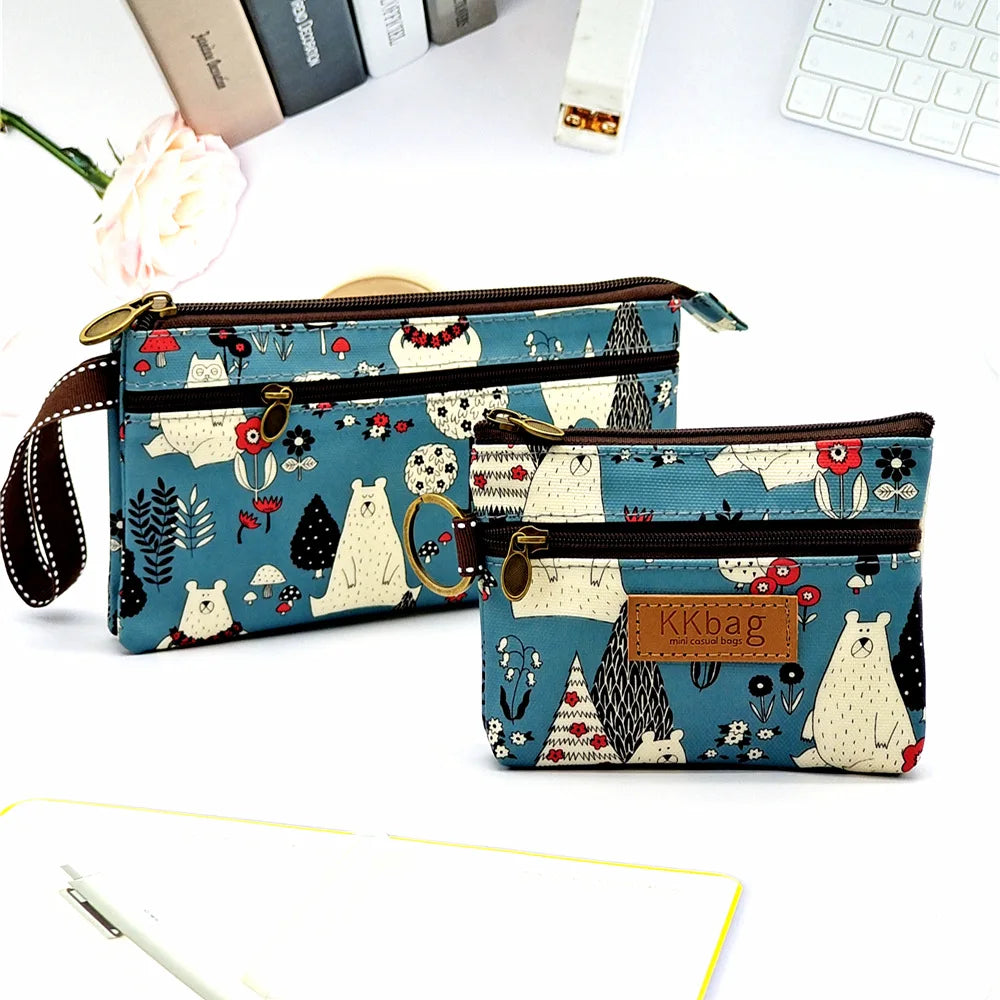 Polyester Waterproof Women's Coin Bag Ladies Organizer Wallet Female Phone Purse Money Pouch Clutch Handbag Carteira for Girls