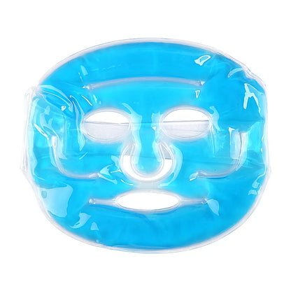 Cold Face Eye Mask Ice Pack Reduce Face Puffy, Dark Circles, Gel Beads Hot Heat Cold Compress Pack, Face SPA for Women Sleeping blue