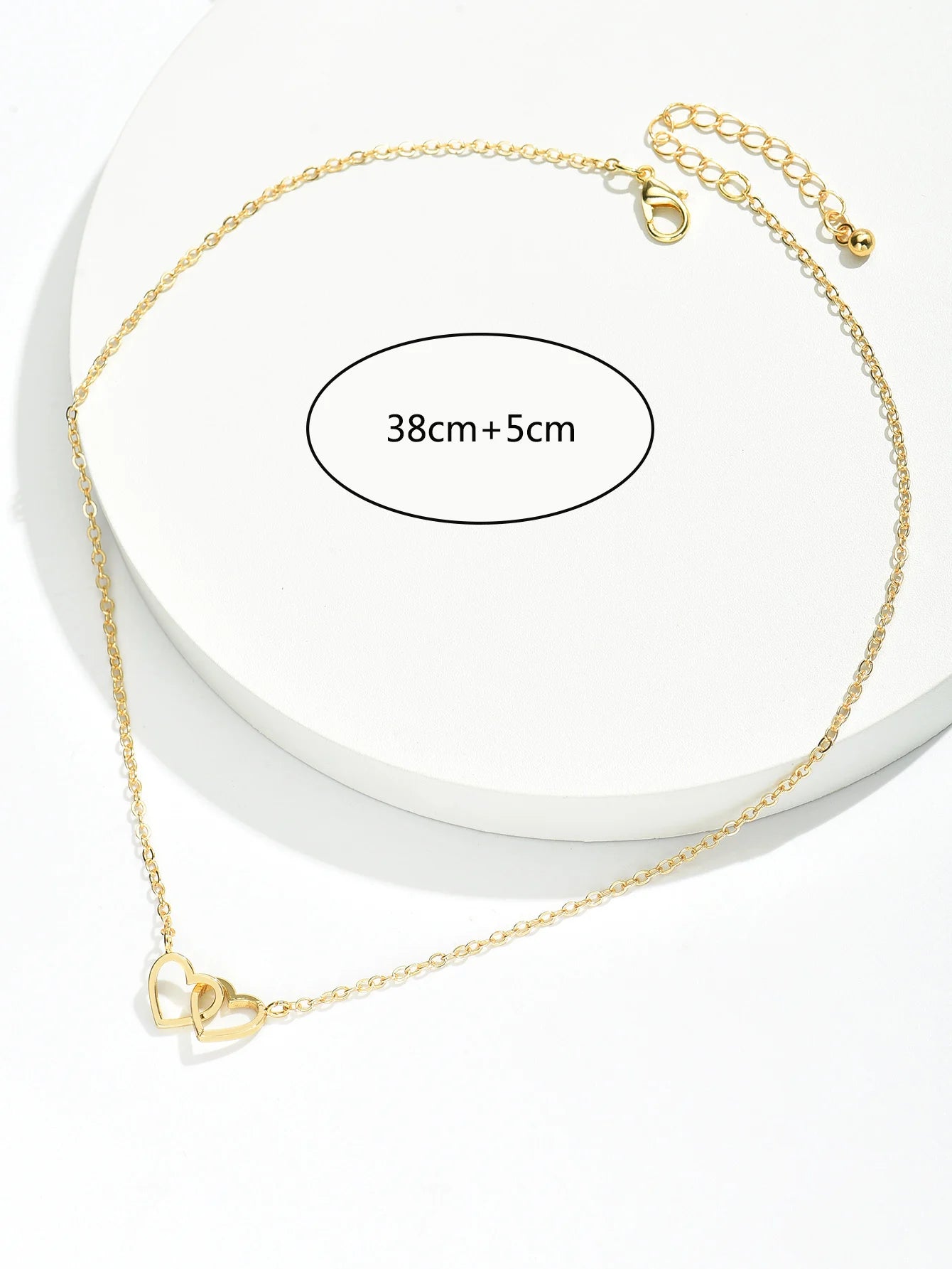 Tiny Cute Double Hollow Heart Chain Necklace Women Fashion Love Necklace Valentine's Day Jewelry for Women Badiee Stylez