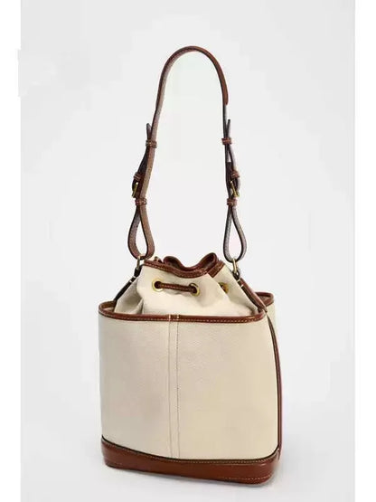 Fashion Denim Bucket Bags for Women Luxury Designer Handbags High Quality Canvas Shoulder Bag 2025 New Drawstring Women's Bag