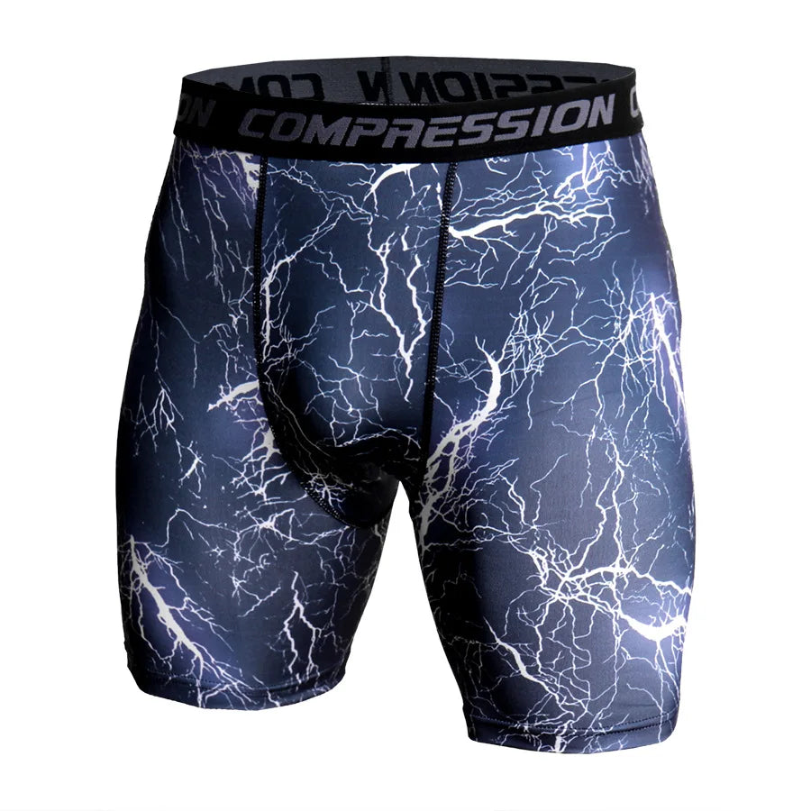 Compression Shorts Men 3D Print Camouflage Bodybuilding Tights Short Men Gyms Shorts Male Muscle Sport Elastic Running Shorts Dian