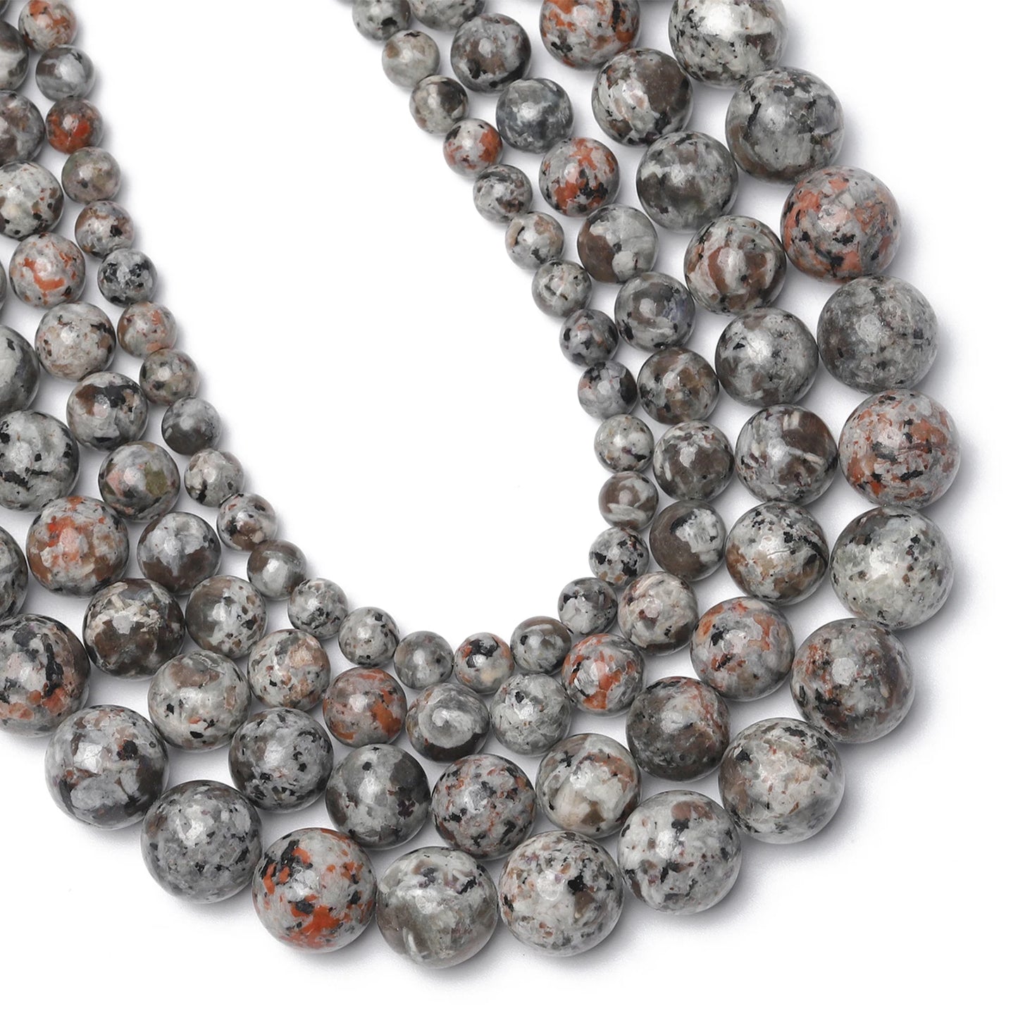 4-12mm AA Yooperlite Natural Flame Stone Beads Round Spacer Beads For Jewelry Making Supplies Diy Charms Bracelets Accessories