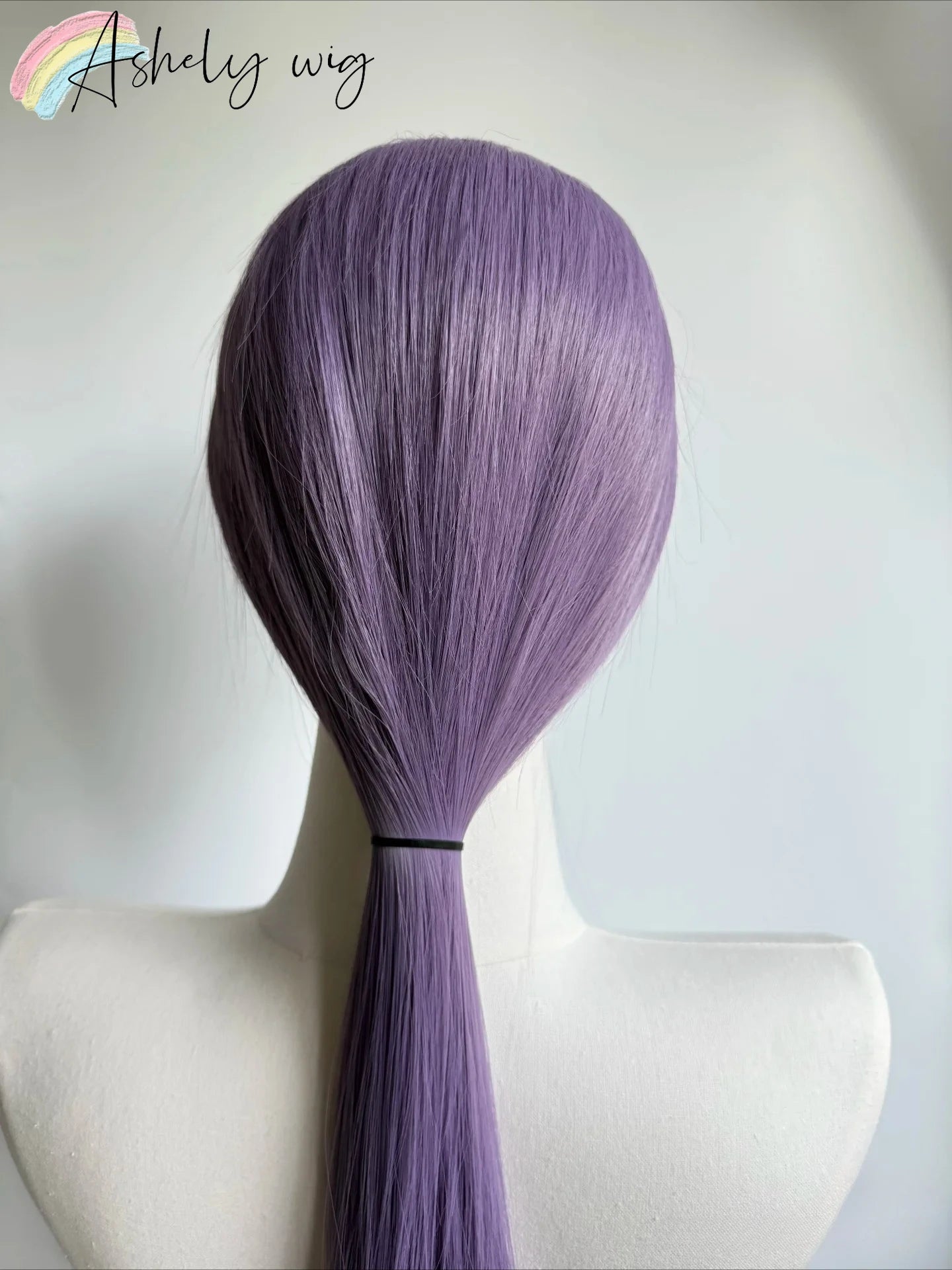 Ashely Light Purple Wig Special Grey-purple Lace Front Wigs 26inch long straight 13*4 Synthetic Lace Wigs for Cosplay Daily Use