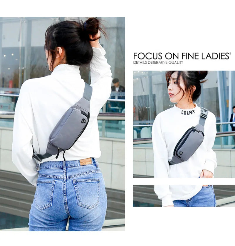 Nylon Waterproof Fanny Waist Bag Pack For Men Women Belt Pouch Male Belly Banana Ladies Bum Hip Kangaroo Sports Running Waistbag