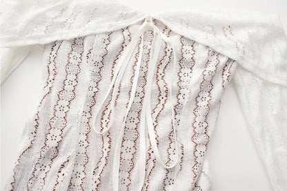 Suninheart White Off The Shoulder Autumn Bodycon Dress 2025 Long Sleeve Elegant Lace Maxi Dress Wedding Guest Dress for Women