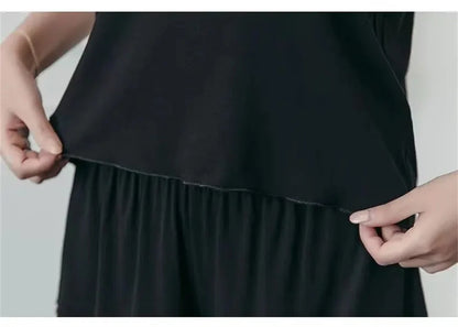 Solid Color Women Ice Silk Pajamas Sleepwear Pajama Set Satin Camisole Shorts Low Cut Comfortable Casual Summer Smooth Soft