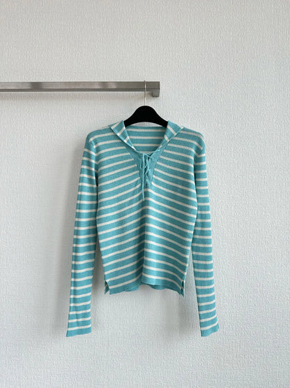 2025 new striped sweater for women SKY BLUE