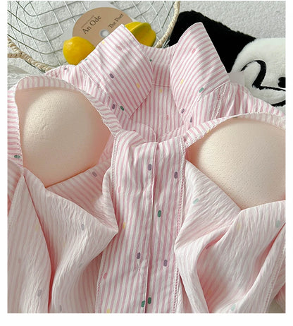 Summer Hello Kitty pajamas three-piece comfortable casual cartoon loungewear