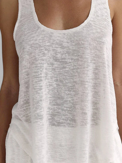 Marthaqiqi New Summer Female Nightgowns Suit Sexy Tank Tops Pajamas Sleeveless Sleepwear Pants Casual Ladies Nightie 2 Piece Set