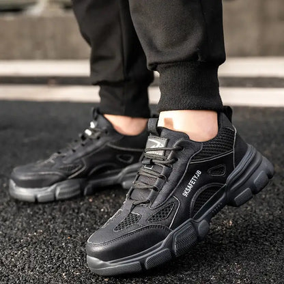 Breathable Safety Shoes Men Work Sneakers Indestructible Safety Boots Women Anti-smash Shoe Steel Toe Shoes Outdoor Sport Style
