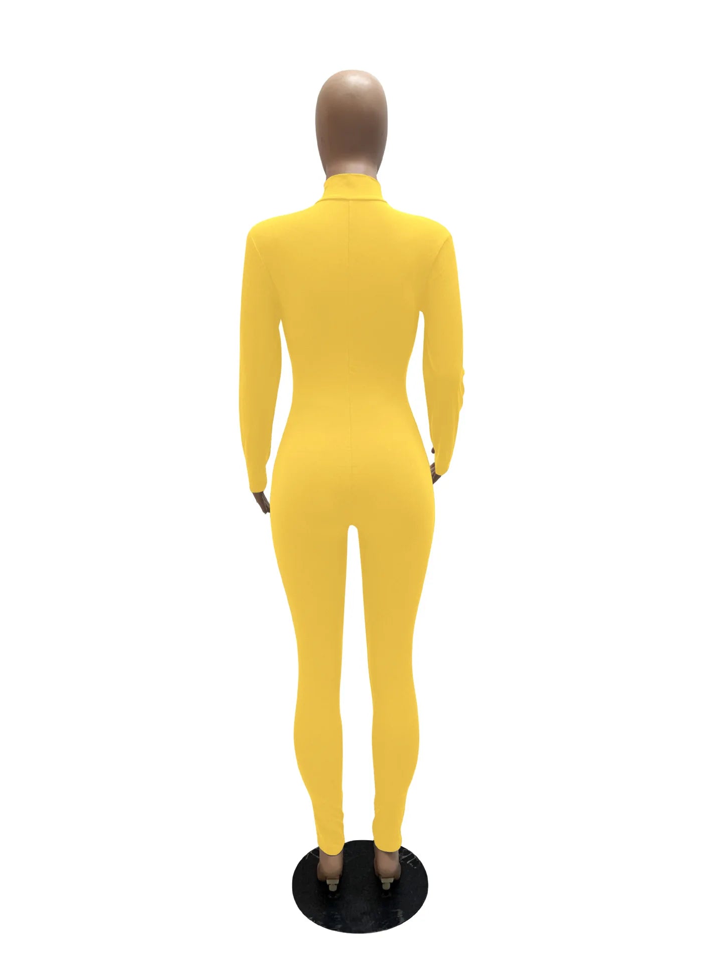 Women's Bodycon One-piece Jumpsuit Long Sleeved Big Zipper Female Casual Sport Workout Skinny Activity Wear Overalls Tops Badiee Stylez