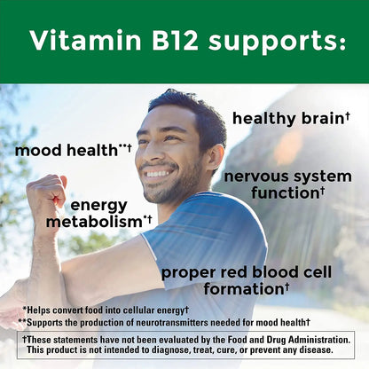 Vitamin B12 - Improve Mood, Improve Brain, Strengthen Nervous System, Increase Energy, Promote Metabolism, Maintain Heart Health