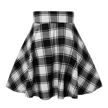 Black Checkered Women's Gothic Skirt Women Pleated Plaid Skirts Spring Autumn Girl Hip Hop Female Punk Goth Mini Skirt Clubwear