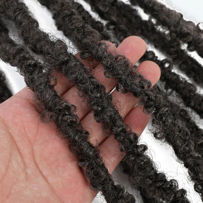 Butterfly Locs Crochet Hair 12 inch Handmade Butterfly Soft Locs Crochet Hair Extensions Synthetic Braiding Hair 12Strands/pack Badiee Stylez