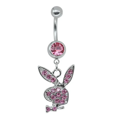 Belly Button Rings for Women Bunny Navel rings Gold color Rabbit Belly Rings Gem stone Belly Piercing Jewelry Body Jewelry 4