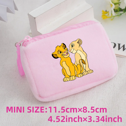 The Lion King Coin Purse Mini Coin Key Bag Money Pocket Plush Wallet Kid Cartoon Cute Moneybag Kawaii Birthday Gift Storage Bag 1pcs-032