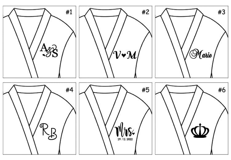 Personalized name Women Kimono Bathrobe Bride Bridesmaid Wedding Robe Set Lace Trim Sleepwear Casual Home Clothes Nightwear