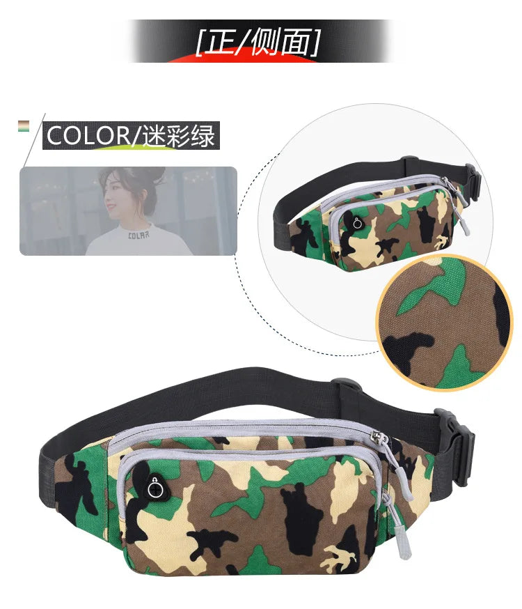 Nylon Waterproof Fanny Waist Bag Pack For Men Women Belt Pouch Male Belly Banana Ladies Bum Hip Kangaroo Sports Running Waistbag