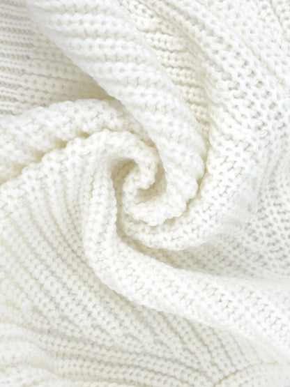 Shrug Raglan Sleeve Open Front Cardigan Elegant Solid Color Ribbed Knitted Cardigan For Spring & Fall Women's Clothing