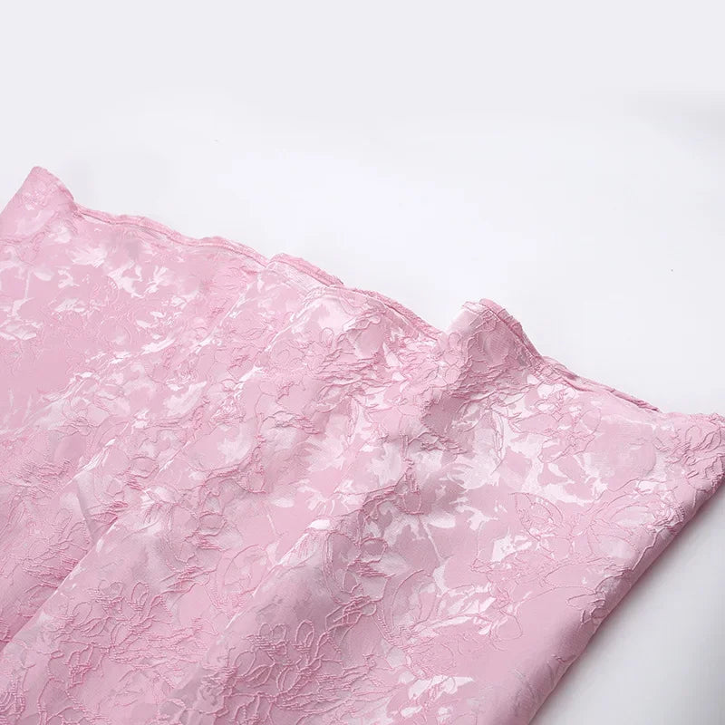 Strapless Backless Bodycon Sexy Dress Women  Elegant Evening Party Dress Jacquard Satin Long Summer Dress Vestidos Badiee Stylez