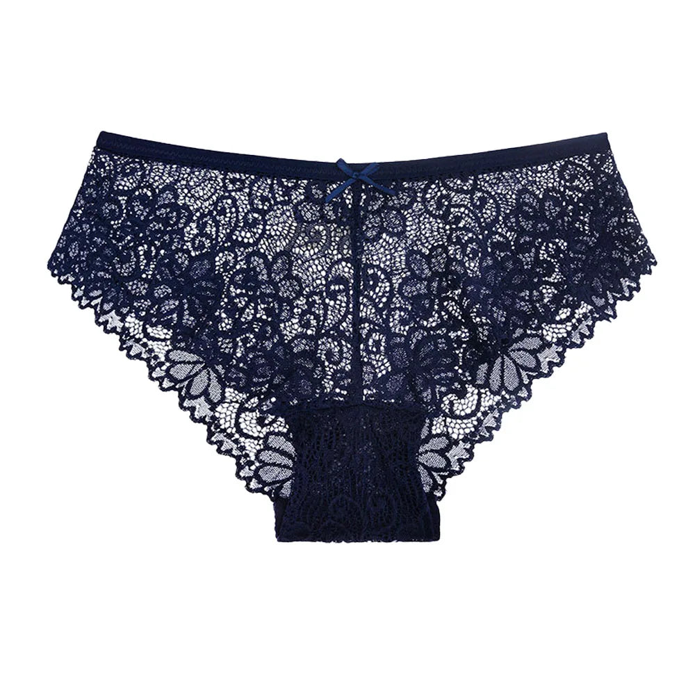 5 PCS/Set Mesh Briefs M-2XL Lace Panties Sexy Transparent Underwear Low Rise Panties Girls Intimates Lingeri Badiee Stylez