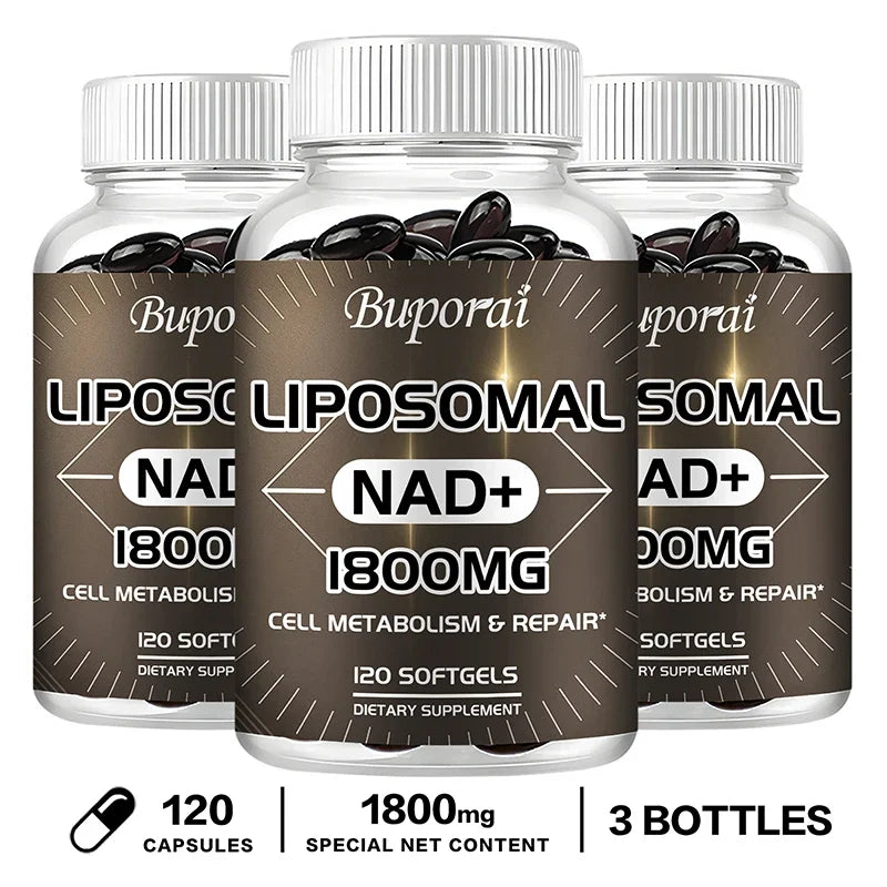 Liposomal NAD Supplement - Aging Defense, Cellular Energy, Heart & Brain Function,Longevity 120 Capsule-3bottles