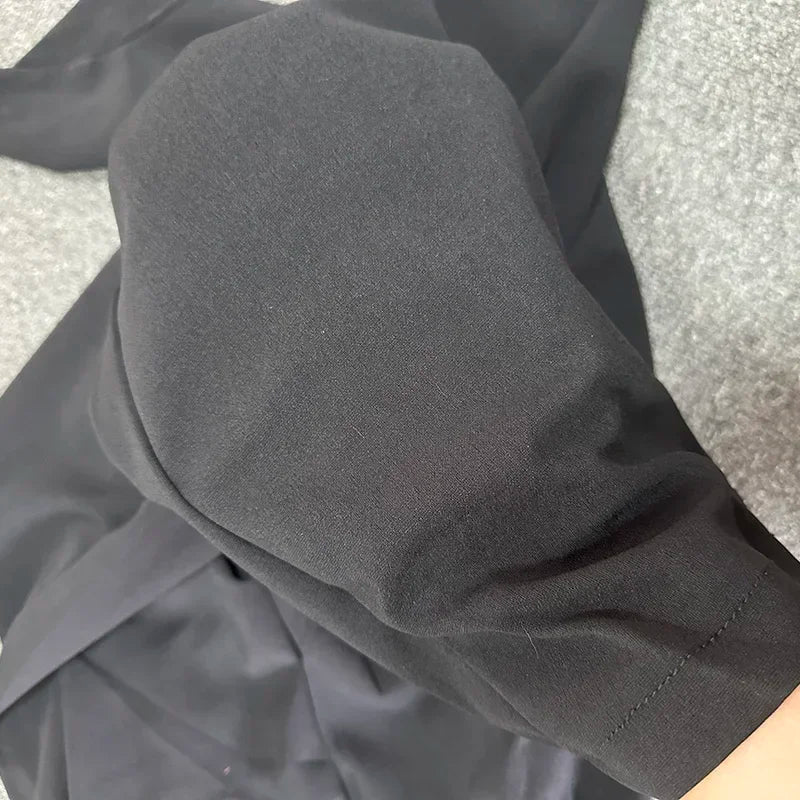 Women Fashion Suit Pants Lady Breathable Baggy High Waist Wide Leg Summer Trousers Lady Straight Leg Black Coffee Classic Pants Badiee Stylez