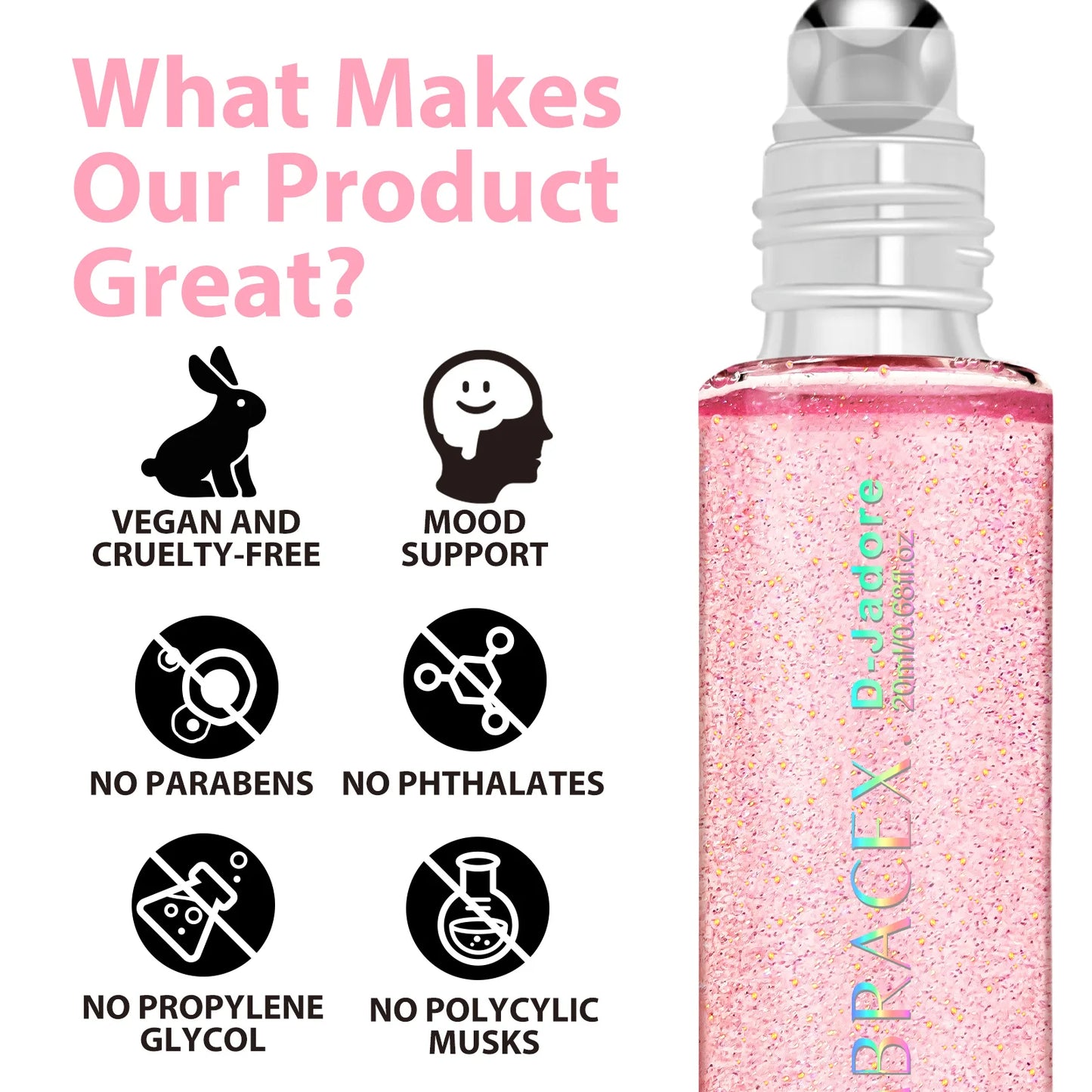 20ml D-Jadore Roller Essential Oils Massage Oil For Perfume Making Embrace and love the self Skincare Gifts Soothe Body and Mind