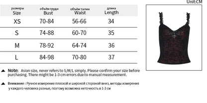 Goth Sexy Lace Corset Crop Tops Camis Y2K Harajuku Aesthetic Black Red Cross Basic Tank Top Summer Women Grunge Emo Streetwear